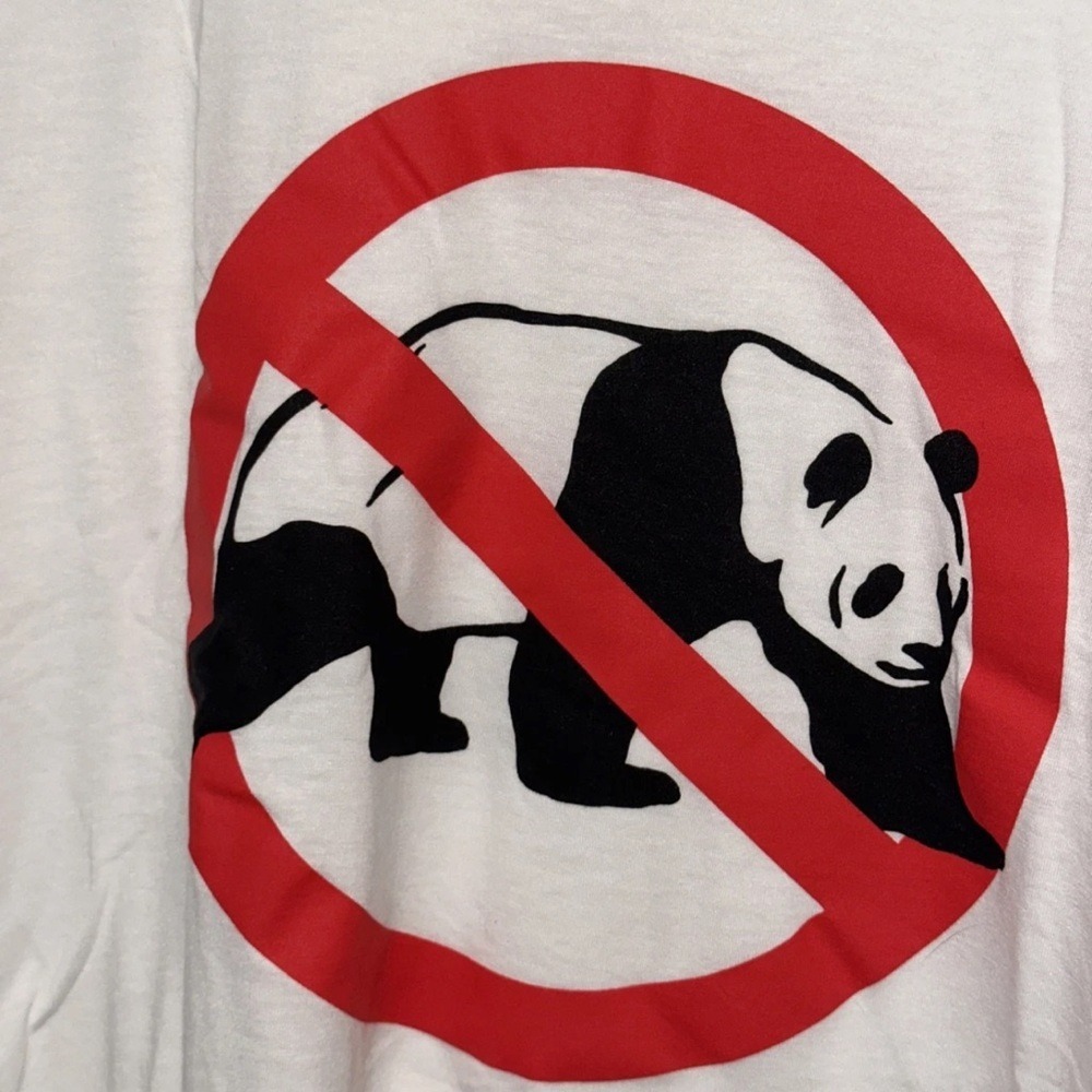 Enjoi Panda No Graphic T-Shirt White Skateboarding Mens Crewneck Tee